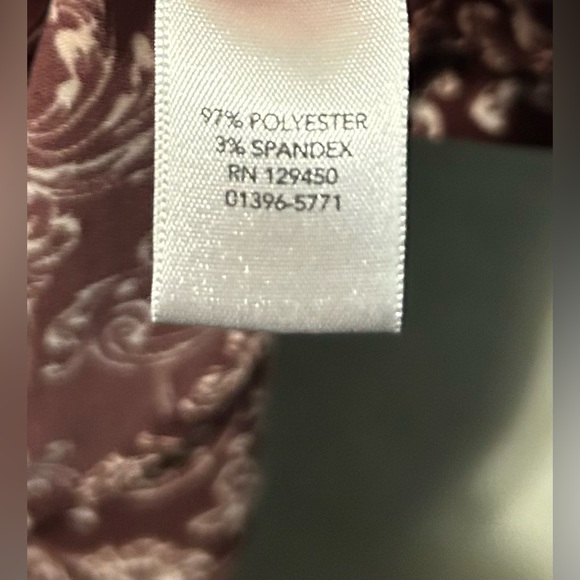 Christopher & Banks Large Floral Ruffle Blouse Brown - Picture 5 of 7